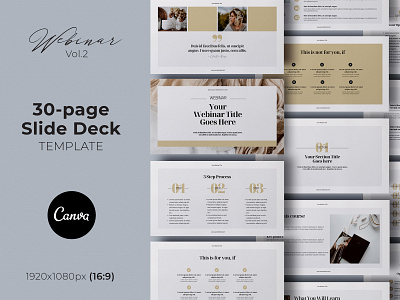 Webinar Slide Deck Canva Template 3.14co canva canva template design presentation design presentation template slide deck typography webinar