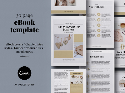 30-page Canva eBook template by Olga Davydova on Dribbble