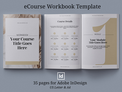 eCourse Workbook InDesign template