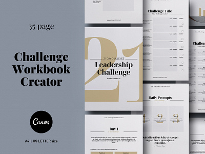 Challenge Workbook Creator Canva template