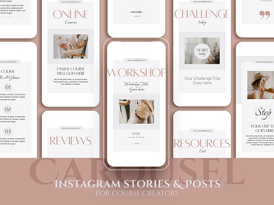 Carousel Instagram Stories & Posts 3.14co canva canva template carousel design feed instagram instagram stories instagram template layout marketing typography