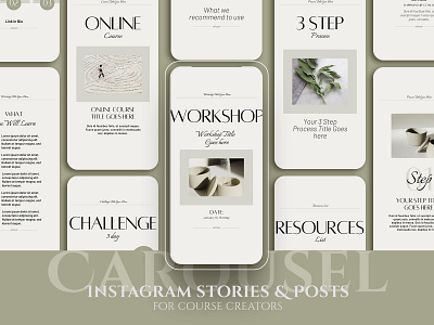 Carousel Instagram Stories & Posts for Canva 3.14co canva canva design canva template canva templates carousel design instagram post instagram stories instagram template template design templates typography