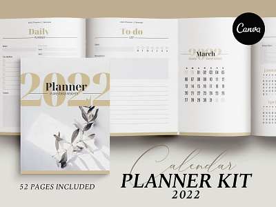 Canva Planner & 2022 Calendar kit 2022 3.14co brochure design brochure layout brochure template calendar canva ebook design ebook layout planner 2022 planner template typography