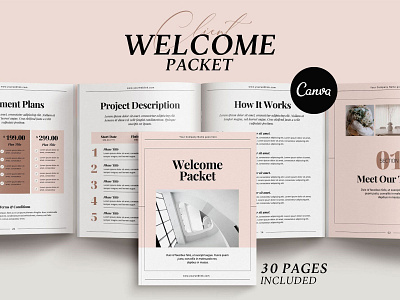 Client Welcome and Pricing Packet for Canva