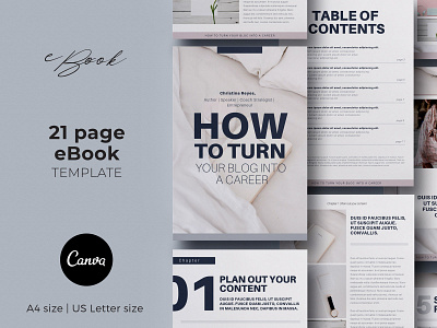 eBook Canva Template brochure design brochure layout brochure template canva ebook cover ebook design ebook layout typography