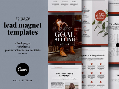 Coaching Lead magnets Canva templates Bundle