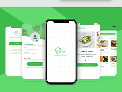 DIY concept design food app recipe app ui design ux design