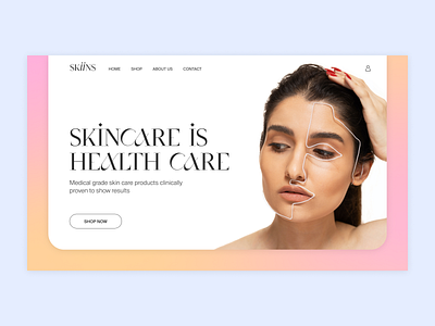 SKIINS | E-commerce Design Concept beauty design desktop ecom ecommerce landing online store ui uiux ux uxui web webdesign