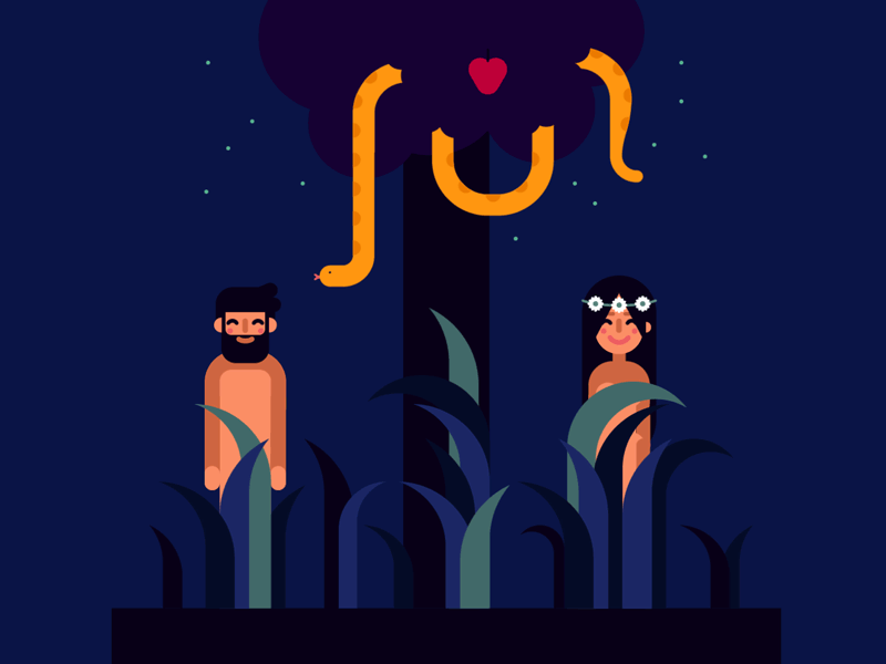 Adam And Eve By Vitalina On Dribbble
