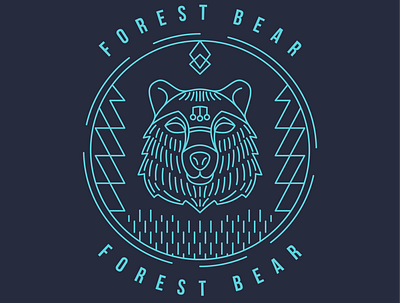 mishka animal animal art animal illustration animal logo bear blue forest illustraion vector