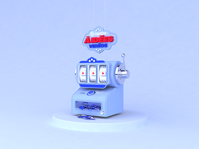 La machine à idées vidéos 3d apprentice brand c4d design slotmachine