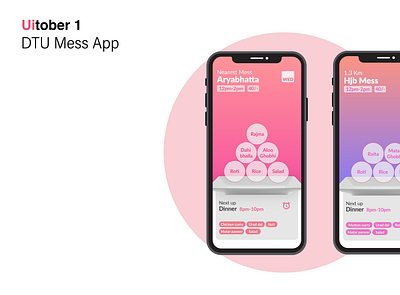 DTU Mess app concept design mobile mobile ui ui ux vector web