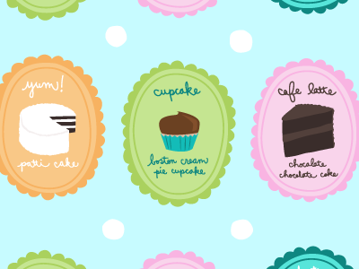 minneapolis sweet treats cake colorful cupcake cursive dessert typography