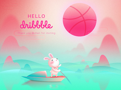 Hello dribbble debut design hello dribble illustration