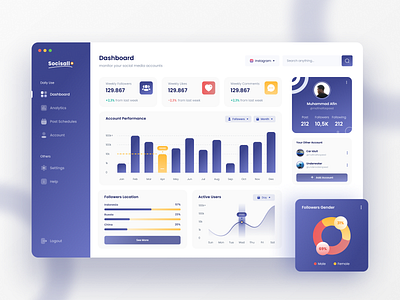 Socisall - Social Media Management Dashboard