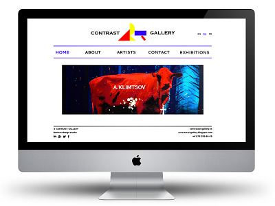 Contrast Art art gallery modern art gallery site design