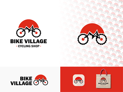 Bike village logo bike logo bike shop logo brand identity designer branding logo logo design logomark mountain mountain bike logo mountain logo mountainbike