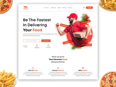 Food Delivery - Landing Page | Brand New Food Delivery - Landing app branding delivery ui design food ui graphic design typography ux web design