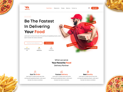 Food Delivery - Landing Page | Brand New Food Delivery - Landing