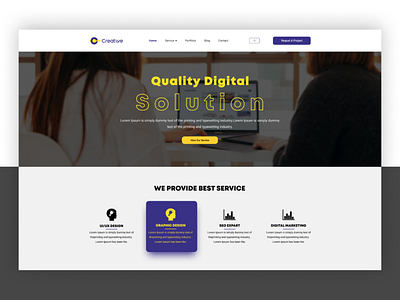 This is the Digital Solution - Landing Page app branding design digital marketing agency graphic design land marketing agency newwebsite ui ux vector websitemaker websitetemplates websiteupdate wordpresswebsite