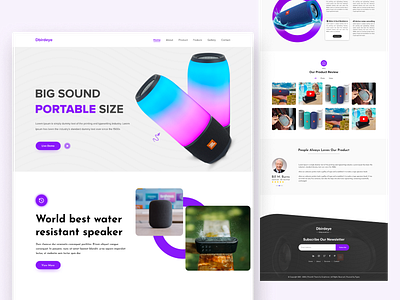 Bluetooth Speaker - Landing Page app bluetooth speaker branding design digital marketing agency graphic design illustration landingpage ui ux vector webdesign website websiteredesign