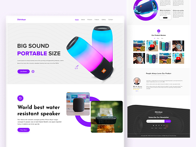 Bluetooth Speaker - Landing Page