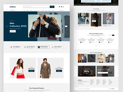 ebRaw eCommerce Website Design branding design ecommerce graphic design landing page logo ui ux website