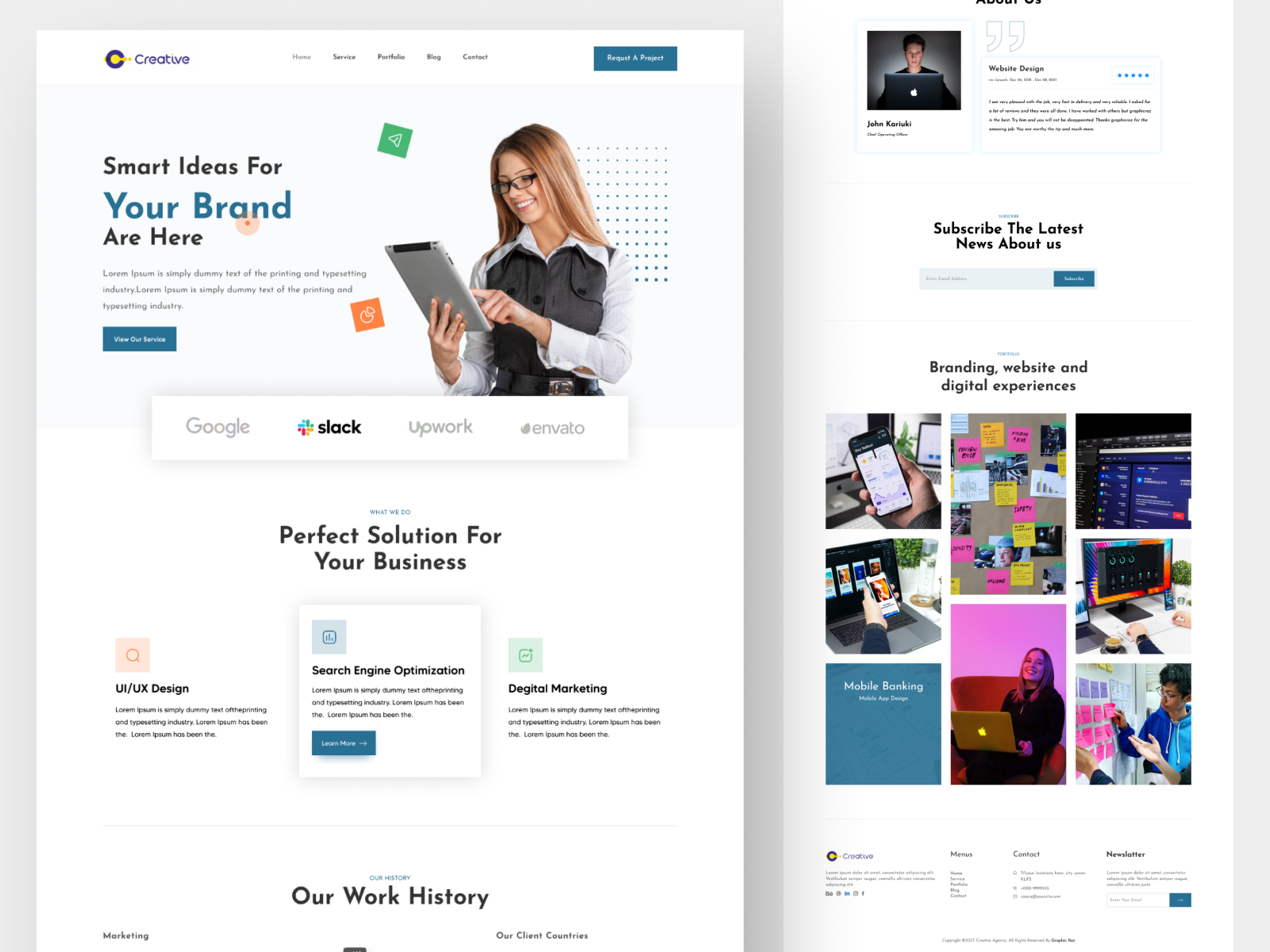 Digital Product Agency - Landing Page by Md Mosarraf Hossain on Dribbble