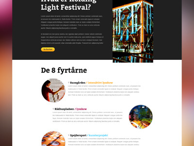 Upcoming website dark festival light website