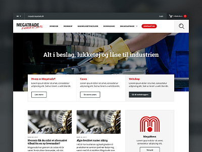 Megatrade - Website e commerce industry megatrade webshop website