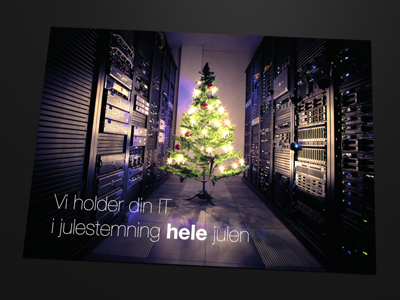 Christmas card card christmas christmas card christmas tree cozy lights server room