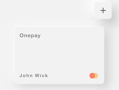 Onepay app neumorphism payment skeumorphism wallet
