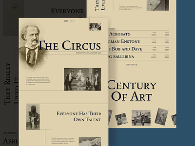 The Circus Website Design 18th century animation branding circus clown design history motion nostalgia taste web website