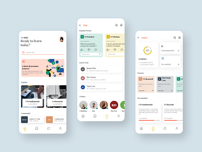 Online Course - App Concept course courseapp education education app figma interface mobile app mobile ui ui uiux ux