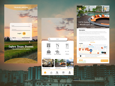 Travelnesia Mobile UI Design