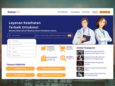 Home Doktermu Web Design app design illustration illustrator typography ui ux web website