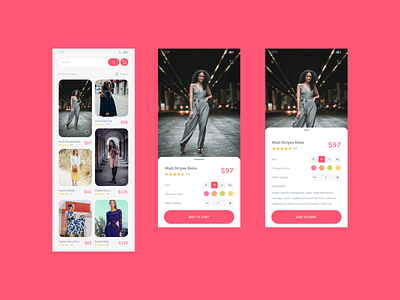 Fashion Store App app branding design minimal typography ui ux