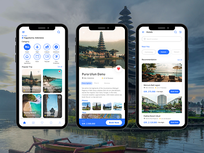 Travel Mobile App app design minimal typography ui ux