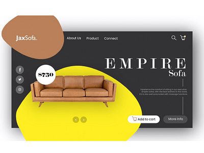 UI Design for Jax Sofa app figma ui ux web