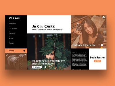 Jax & Oaks Landing page app design illustration ui