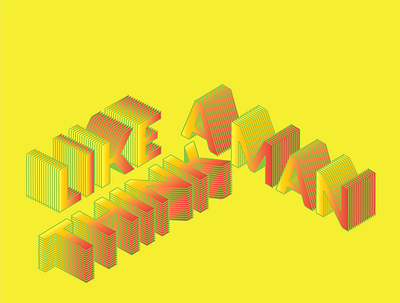Think Like a Man Lettering illustration illustration typography vector