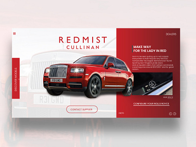 Rolls Royce UI app design figma ui ux web website
