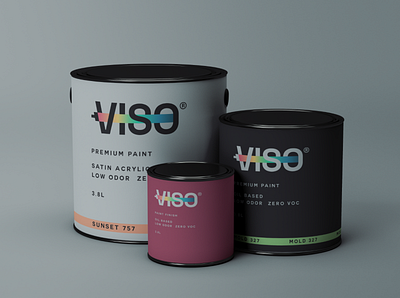 VISO - Paint Branding brand branding color decoration graphic design logo mockup packaging paint typography