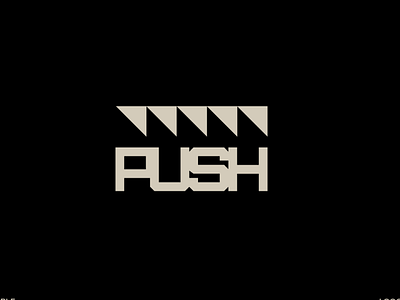 PUSH - Logo brand branding design forsale inspo logo minimal push typography vector