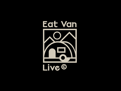 Eat Van Live - Logo brand branding design eat food graphic design icon illustration live logo minimal typography van vector