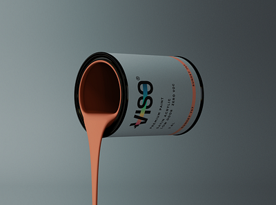 VISO - Paint Branding 3d available brand branding color font graphic design logo mockup paint rainbow render typography vector