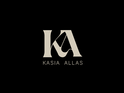 KASIA ALLAS - Logo a adress brand branding font graphic design illustration initials k ka logo minimal modern name personal serif surname typography
