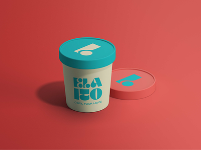 ELAITO - Branding pt3 3d blue brand branding color contrast design graphic design icecream isologo logo mockup presentation red render vector