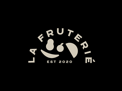 LA FRUTERIÉ - Logo apple avocado banana brand branding food fruit graphic design greengrocer illustration logo minimalism modern nature peach shop typography vector watermelon