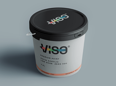 VISO - Paint Branding 3d brand branding color colors design elegant graphic design logo minimal modern orange paint paiting presentation product render typography